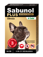 SABUNOL PLUS obroża przeciw pchłom i kleszczom dla psa 50cm