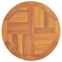 Blat stołu, lite drewno tekowe, okrągły, 2,5 cm, 50 cm