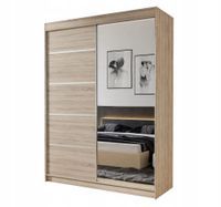 SZAFA PRZESUWNA Z LUSTREM 200 CM - 200x215x58 Garderoba