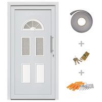 Drzwi wejściowe zewnętrzne, białe, 110 x 210 cm