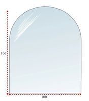 Podstawa szklana hartowana - szyba pod Piec lub Kominek 100x100 cm