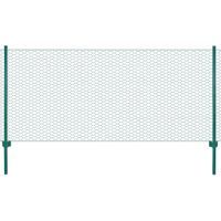 Siatka ogrodzeniowa ze słupkami, stal, 25 x 0,5 m, zielony Lumarko!