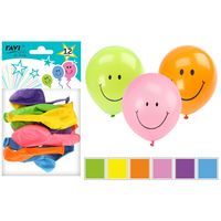 Balony lateksowe z nadrukiem kolorowe 12 sztuk 25 cm