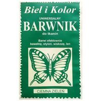 Barwnik do tkanin "Motyl", zielony ciemny, Biel i Kolor, 10 g