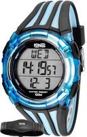 Oceanic Uniwewrsalny zegarek sportowy, pulsometr, 3 x alarmy, data, podświetlenie, WR 100M