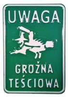 Groźna teściowa - Tablica tłoczona - AL 3D , 20 x 15