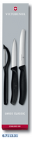 Victorinox czarny zestaw noży  SWISS CLASSIC  z obieraczką 6.7113.31