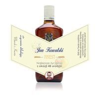PREZENT NA URODZINY etykieta personalizowana na whisky Ballant.