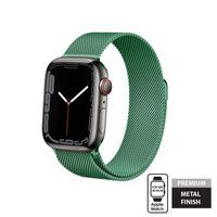 Crong Milano Steel - Pasek ze stali nierdzewnej do Apple Watch 42/44/45 mm (zielony)