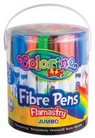 COLORINO FLAMASTRY JUMBO ZE STOŻKOWĄ KOŃCÓWKĄ 12 KOL. / 48 SZT W TUBIE COL