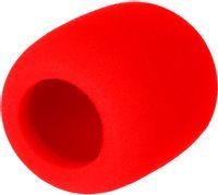 Uniwersalna gąbka osłona owiewka na mikrofon SHURE czerwona