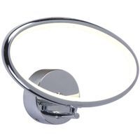 Kinkiet LAMPA ścienna K-8075 Kaja metalowa OPRAWA okrągła LED 14W 4000K pierścień ring chrom