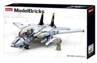KLOCKI SLUBAN MB Samolot wojskowy Myśliwiec F14 404 kompatybilne z LEGO