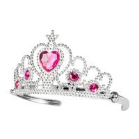 Korona diadem księżniczki z różowymi kamieniami tiara