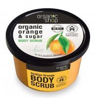 Organic Orange & Sugar Body Scrub peeling do ciała o zapachu sycylijskiej pomarańczy 250ml Organic Shop