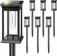 6x Lampa ogrodowa SOLARNA LED wbijana Latarnia Żarówka Filament 3000K SMD