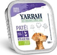 Pasztet dla psa z kurczaka, wołowiny i indyka z aloesem bio 150 g - yarrah