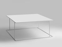 Stół kawowy WALT METAL 100x100 - biały, styl industrialny, stolik loft