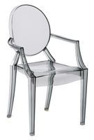 Krzesło Royal inspirowane Louis Ghost szare z tworzywa