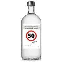 Etykieta na butelkę "Urodziny 50 znak", 85x120 mm, 5 szt