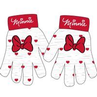 Rękawiczki dziewczęce na licencji Myszka Minnie Szare