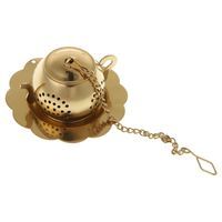 Zaparzacz do herbaty - mini czajniczek na herbatę - stalowy Złoty