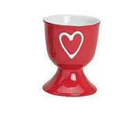 Kieliszek na jajko „Love” czerwony