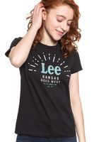 LEE T SHIRT DAMSKI SEASONAL LOGO TEE BLACK L42YRE01 S