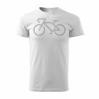 Koszulka rowerowa na rower z rowerem szosowym górskim MTB męska biała REGULAR XXL