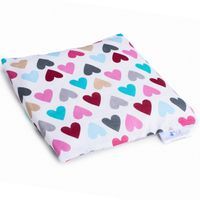 BOCIOLAND Termofor z pestek wiśni 20x20cm kolorowe serca