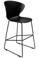 Krzesło barowe Ali 318-CPP10B z podnóżkiem do kuchni czarne