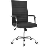 Vidalxl Krzesło Biurowe Sztuczna Skóra 55X63 Cm Czarne