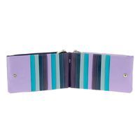 Skórzany portfel damski DuDu®, saszetka 534-1180 fioletowy + niebieski