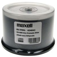 MAXELL CD-R 700MB 52X PRINTABLE FF NO ID CAKE*50 PRO 624042