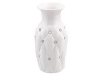 Wazon ceramiczny cyrkonie kryształy glamour biały