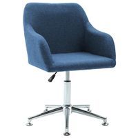 Obrotowe krzesło biurowe, niebieskie, tkanina