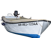 2 x NUMERY WODOODPORNE rejestracyjne łódkę ŁÓDŹ jachty samoprzylepne