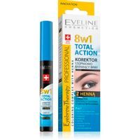 Eveline Cosmetics - Eyebrow Therapy Professional 8w1 Total Action korektor stopniowo barwiący brwi z henną 10ml