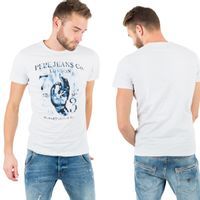 T-shirt męski SlimFit Pepe Jeans Mogan biały - L