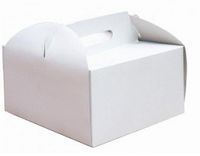 Karton Pudełko Na Tort Biały Z Uchwytem 26X26X14Cm