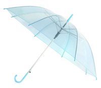 SKŁADANY PARASOL Przeciwdeszczowa Parasolka Transparentny z niebieskim BQ13B