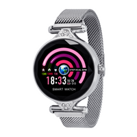 Kobiecy Smartwatch Srebrny Elegancki Zegarek iOS Android WH1 Watchmark
