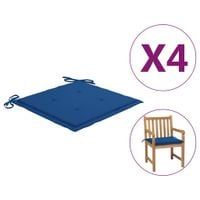 Poduszki na krzesła ogrodowe, 4 szt., błękitne, 50x50x4 cm