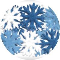 Ozdoba materiałowa "Płatki Śniegu", mix niebieski, Titanum, 35 mm, 15 sz