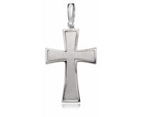 Srebrny krzyżyk krzyż piaskowany srebro 925 KKS0005