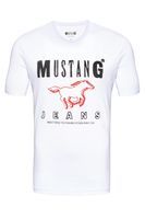 MUSTANG T SHIRT BASIC PRINT TEE GENERAL WHITE 1008373 2045 XL