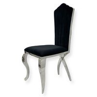 Krzesło glamour Lorenzo Black nowoczesne krzesło tapicerowane