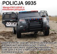 MEGA POLICJA Z MEGAFONEM I RADIEM, MIĘKKIE KOŁA/9935