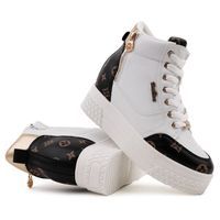 Sneakersy damskie BOTKI na koturnie 8 cm białe 2 Lorita 41 Biały