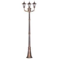 LAMPA ogrodowa K-7009A2/3 czarny/złoty Kaja zewnętrzna OPRAWA latarnia masztowa do ogrodu IP44 czarna złota